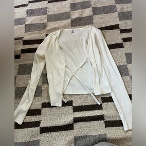 White tie front brandy Melville top